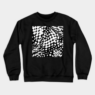 DOTS DOTS BLACK AND WHITE DOTS PATTERN Crewneck Sweatshirt